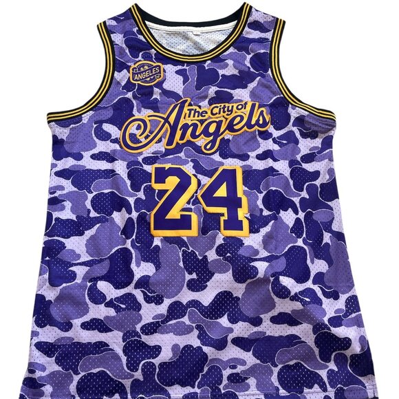 Retro Drip City of Angels Legend #24 Mamba Groove Mentality Basketball Jersey - Picture 1 of 4